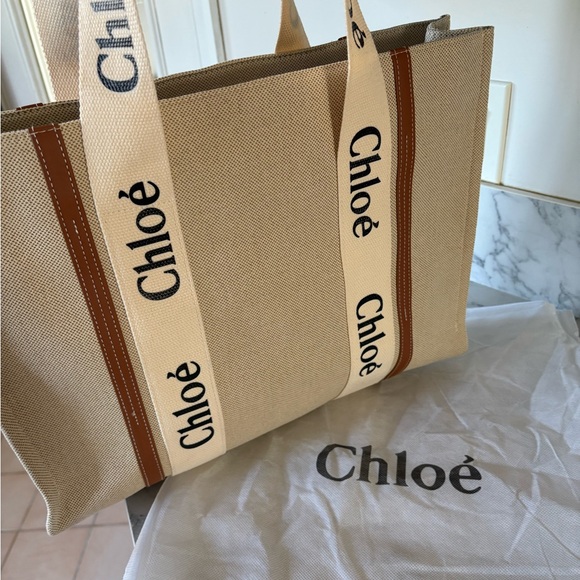 Tan and Cream Tote Bag - Picture 1 of 6
